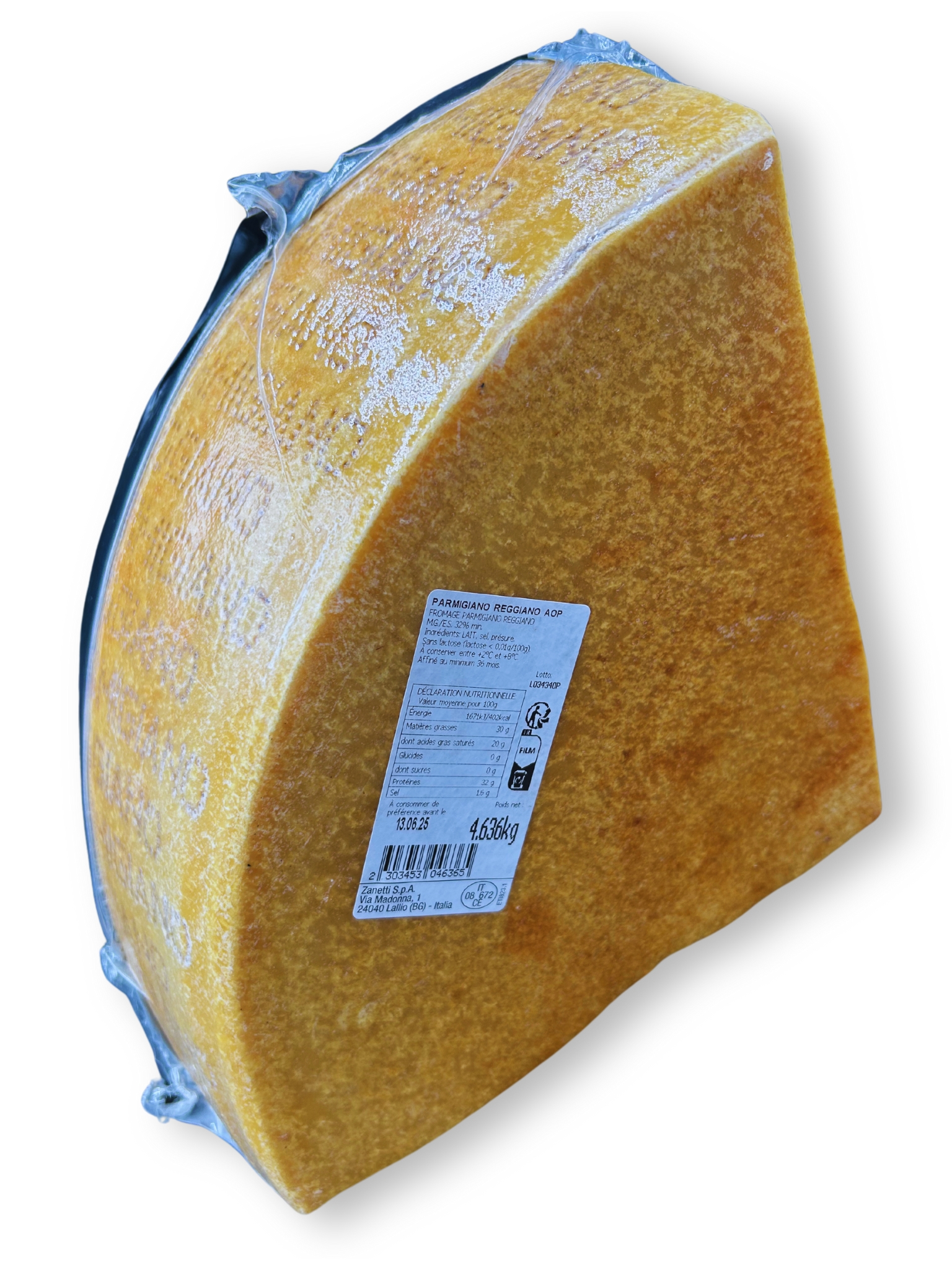 Parmigiano reggiano 36 mois AOP 1/8